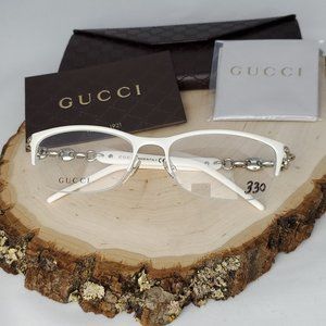GUCCI Eyeglass Frames GG4237 CQW 130 Ivory Metal